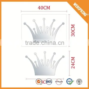 Removable Transparent Crown Vinyl Barthroom Mirror Wall Sticker thumbnail-2