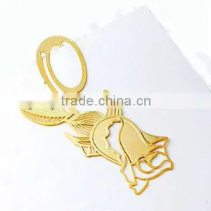 Ultrathin Noverty Golden Rose Shape Bookmark Various Kinds of Key and Snowflake Shape Bookmark thumbnail-1