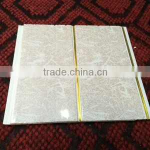 Building Materials Waterproof Fireproof 20cm Ceiling Design Silvery Line Pvc Panel Ceiling thumbnail-2