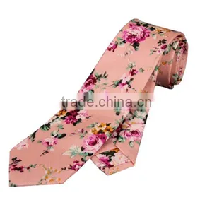 Men's Skinny Mint Tie Cotton Flower Slim Neck Tie thumbnail-3
