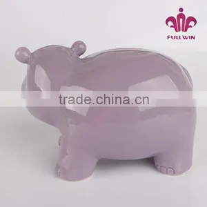 Hippo Shape Large Piggy Bank for Money the Piggy Bank thumbnail-2