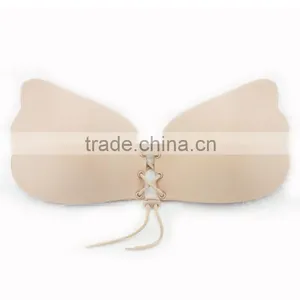 Ideal Fashions LALA Butterfly Women's New Bra Invisible Push Up Bra Strapless Adhesive Demi Cup Bra Brassier thumbnail-2
