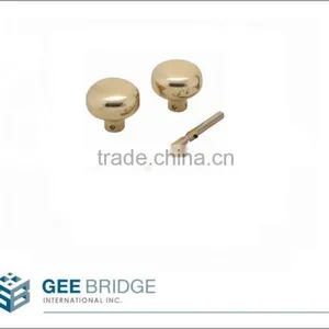 0105008 Solid Brass Door Cabinet Passage Knob Set thumbnail-1
