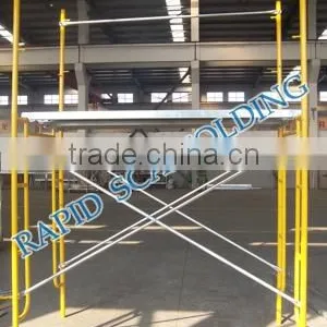 Sets of Mason Frame System Powder Coated Scaffolding in Yellow thumbnail-1
