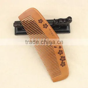 Hot Sale OEM Peach Wood Pocket Size Personalized Hair Comb thumbnail-6