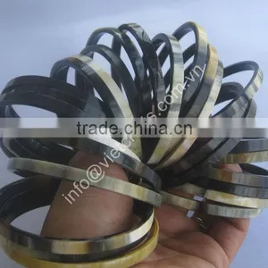 Water Buffalo Horn Bangle, Horn Cuff, Horn Bracelet. Weekly Horn Bangle Flat Edge thumbnail-1