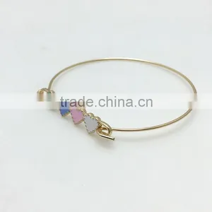 Top Women Factories for Sale in China Love Charm Enamel Bangle thumbnail-4