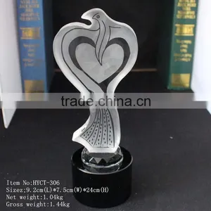 Sandblasting Newest Design Crystal Trophy for Sports Competition thumbnail-1