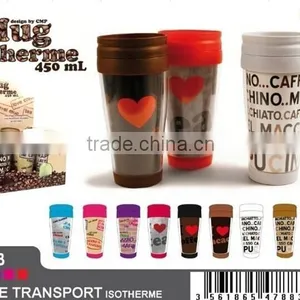 Colorful 14OZ Double Wall Plastic Coffee Cup With Inner Color-paper thumbnail-1