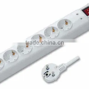 European 6 Outlets Power Strip With Switch thumbnail-1
