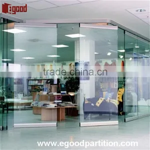 Movable Glass Partition Glass Access Door Pass Door Glass Panel thumbnail-1