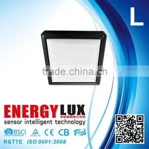 E-L34 Square Alu+pc 18W Waterproof Led Bulkhead With Microwave Sensor thumbnail-1