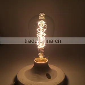 Antique Vintage Edison Bulb ST64 40W E27,ST64 Spiral Style Edison Bulbs 220v-240v thumbnail-2