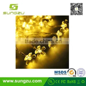 2016 Christmas Holiday Party Wedding Outdoor Decoration Indoor Bettery Solar Lotus Plastic Flower Fairy String Led Lights Quality Choice thumbnail-6