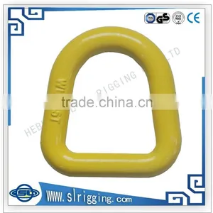 DSL Yellow Powder Plastified Alloy Steel G80 Welded D Ring thumbnail-1