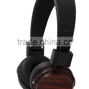 New ! Wood Headphones Custom Logo Over Ear High Quality With Good Sound Headset thumbnail-1