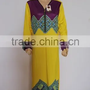Fashion Long Sleeve Arab Lady Long Gown thumbnail-2