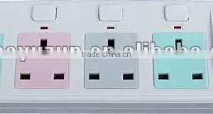 4 Way 4 Switch British/UK Extension Socket 13A thumbnail-1