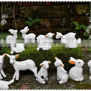 Ceramic White Animal Figurine Ornament Small Figurine thumbnail-1