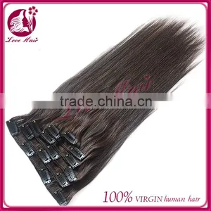 High Feedback in Large Stock Human Hair 8 to 30 Inch Silky Straight Clips in Hair Extensions thumbnail-1