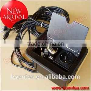 Office Meeting Room Desktop Flip Up Socket/School Classroom Floor Flip Cover Cable Box/Workroom Multipurpose Tabletop Outlet thumbnail-2