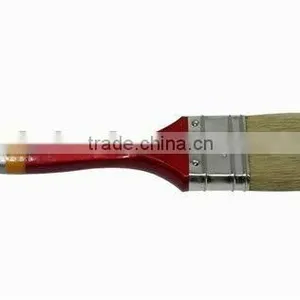 White Boiled Bristle Flat Paint Brush thumbnail-1