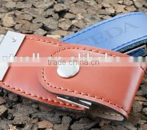 Hot Sale New Design Luxury Usb Flash Drive, Embossed Logo Leather Usb 1GB to 64GB thumbnail-5