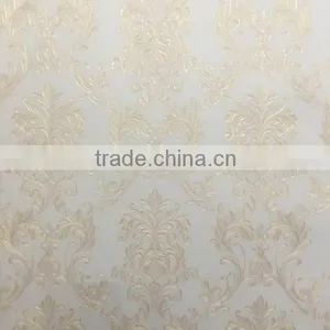 Vinyl Wallpaper With Golden European Flowers for House thumbnail-3