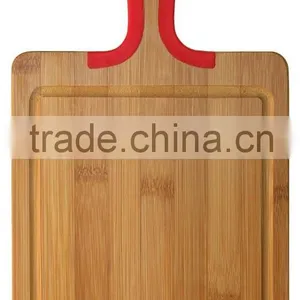 Square Bamboo and Silicone Cutting Chopping Board thumbnail-2