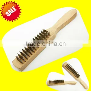Wooden Handle Wire Brush thumbnail-1