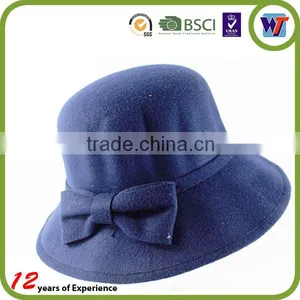 New Currents Design Wool Cap Felt Available Colourful Hats For Fashion Beautiful With Bowknot thumbnail-2