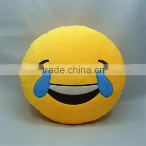 Hot Selling Cute Kids Funny Stuffed Plush Tears of Joy Emoji Pillow thumbnail-1