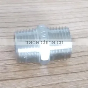 316 BSP Stainless Steel Threaded Fittings Hexagonal Nipple thumbnail-1