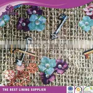 Shaoxing Fabric Printed Polyester Taffeta Liningi Fabric/textile for Clothing/dress/bag thumbnail-1
