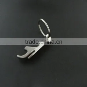 Wholesale Popular Cheap Custom Eco-friendly Bulk Silver Bottle Opener Keychain thumbnail-2