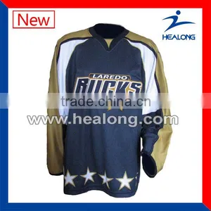 China Cheap Wholesale Custom Ice Hockey Jersey thumbnail-1