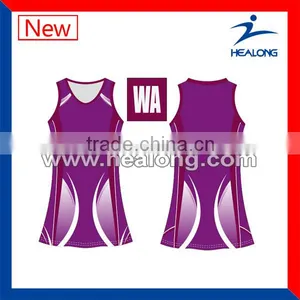 Latest Dress Custom Design Netball Dresses thumbnail-6