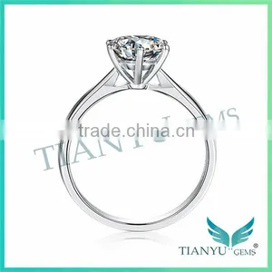 Lady's Engagement Ring Moissanite Diamond Wedding Ring thumbnail-3