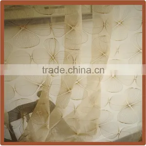 Hot Sale! Embroidered Organza Window Curtain Sheer thumbnail-4