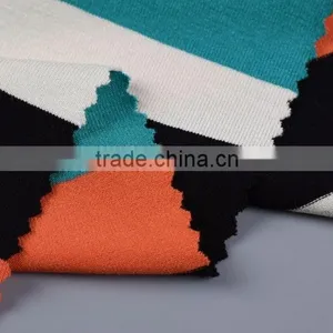 New Products 2016 Viscose Spandex Yarn Dyed Striped Single Jersey Fabric thumbnail-2