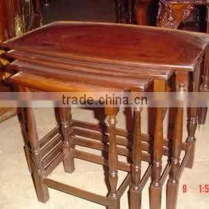 Antique French Nest of Three Tables thumbnail-6