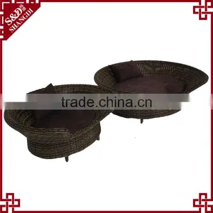 China New Dog Pet Products Wicker Woven Comfortable Dog Bed Luxury thumbnail-2