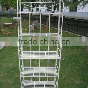 5 Tiers Anqique White Garden Plant Stand Display Shelf thumbnail-1