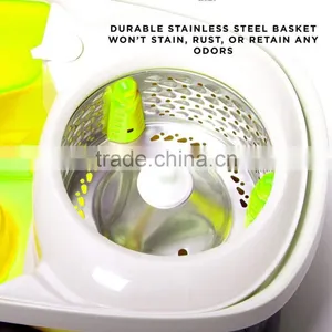 Vivinature Stainless Steel Deluxe Rolling Spin Mop thumbnail-3