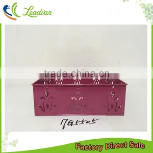 Wholesale Tall Large Indoor Garden Wall Decorative Metal Wrought Iron Square Pot Planter thumbnail-1