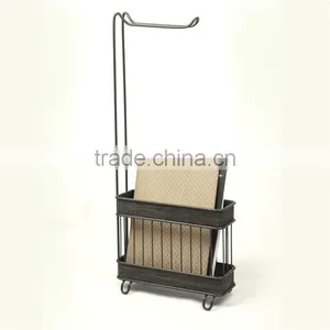 Rectangle Rack, Standing Holder With One Hook, Bronze thumbnail-3