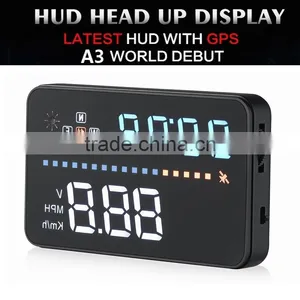3.5'' GPS Universal Car HUD Head Up Display Car Alarm System Speed Warning With Campass thumbnail-5