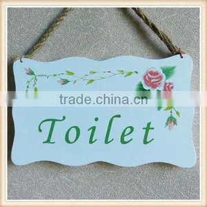 Home Decor Toilet Wooden Sign Plaques thumbnail-1