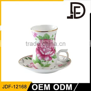 Drinkware Bulk Items Wholesale Arabic Teacup and Saucer, Bulk Promotional Items thumbnail-1
