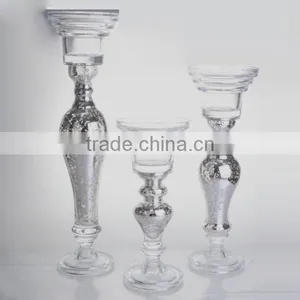 2014 Fasion Electric Gold Tall Glass Candle Holder thumbnail-1